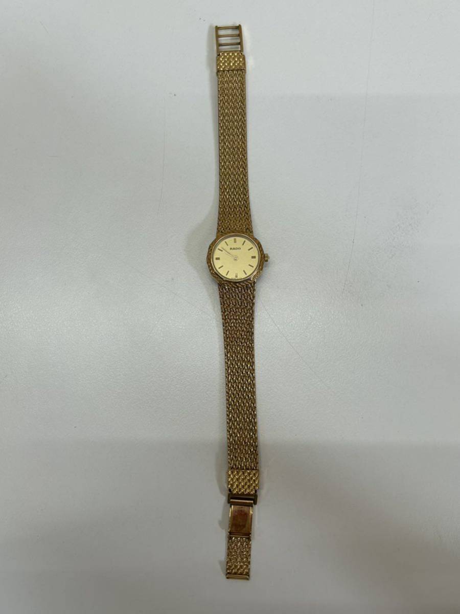 ○☆2 RADO ラドー レディース 腕時計 ゴールドカラー クォーツ 不動品 