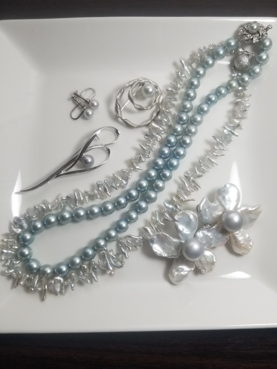 白蝶真珠、アコヤ真珠、ベビーパール、芥子パール、砂ケシパールの、Y