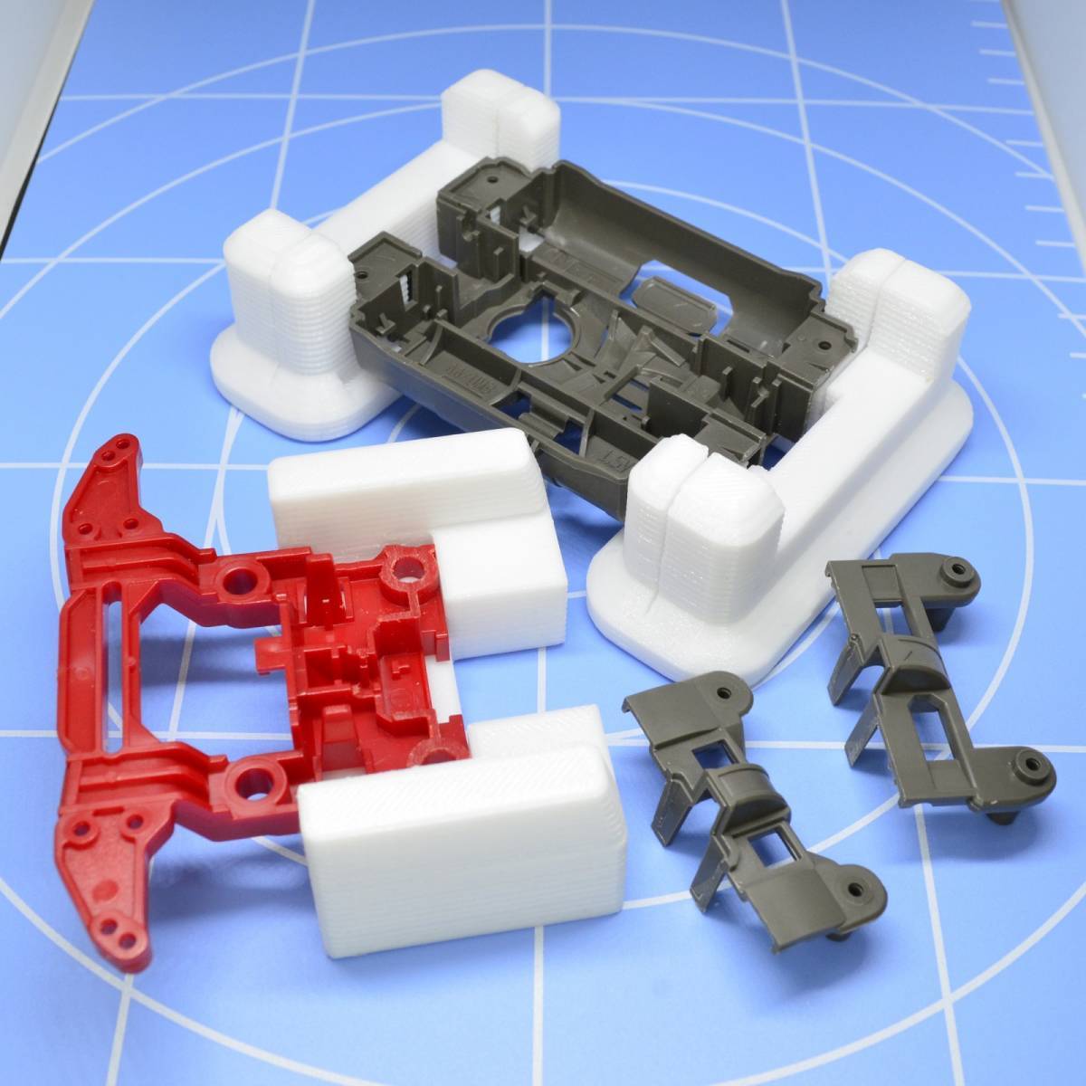 MSフレキ加工用セット治具センター用(2個)とフロント・リア用(1個)フルセットミニ四駆用[加工時の精度を上げたタイプ！]