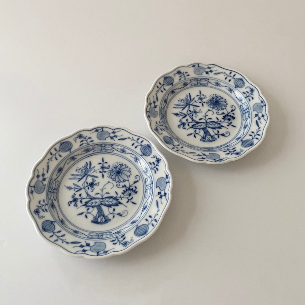 マイセン ブルーオニオン プレート2枚① マイセン ブルーオニオン