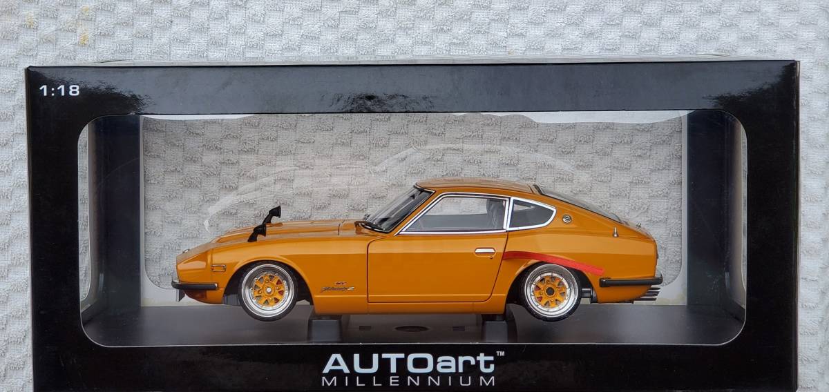 送料無 カスタム 舵取りOK マークⅢに変更 左右ドア未開封品 Aa 1/18 オートアート ニッサン PS30 フェアレディ Z432 AUTOart ミニカー 
