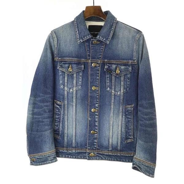 1piu1uguale3 ウノピゥウノウグァーレトレ PROGRESSIVE DENIM(USED) 3RD ユーズド加工デニムジャケット インディゴブルー ITXEU28WWAGY