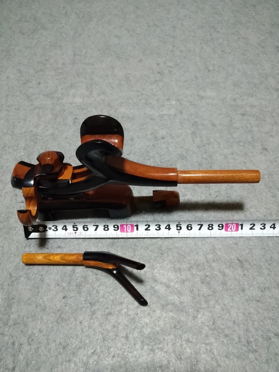 ヘラブナ 弓型万力 けやきと黒檀 銘有り - 杜松 ヘラブナ 弓万力 へら