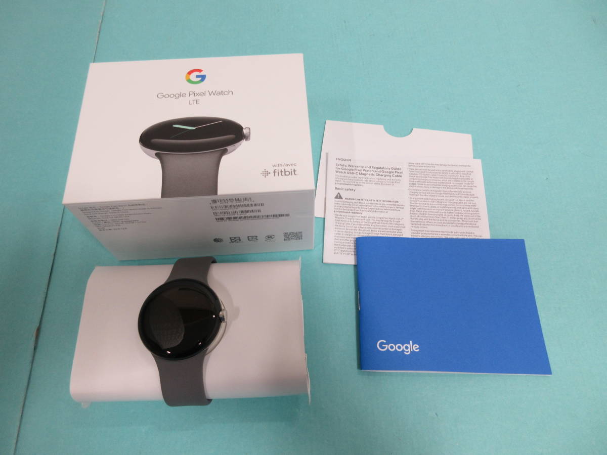 180)Google Pixel Watch LTE/Polished Silver ステンレス ケース/Charcoal アクティブ バンド/GA04311-TW