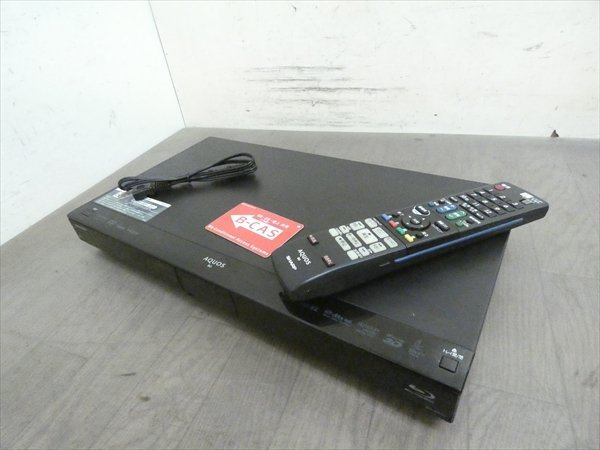 500GB☆13年☆シャープ/SHARP/AQUOS☆HDD/BDレコーダー☆BD-W515☆リモコン付☆2番組同時録画☆3D対応機 管SA2667