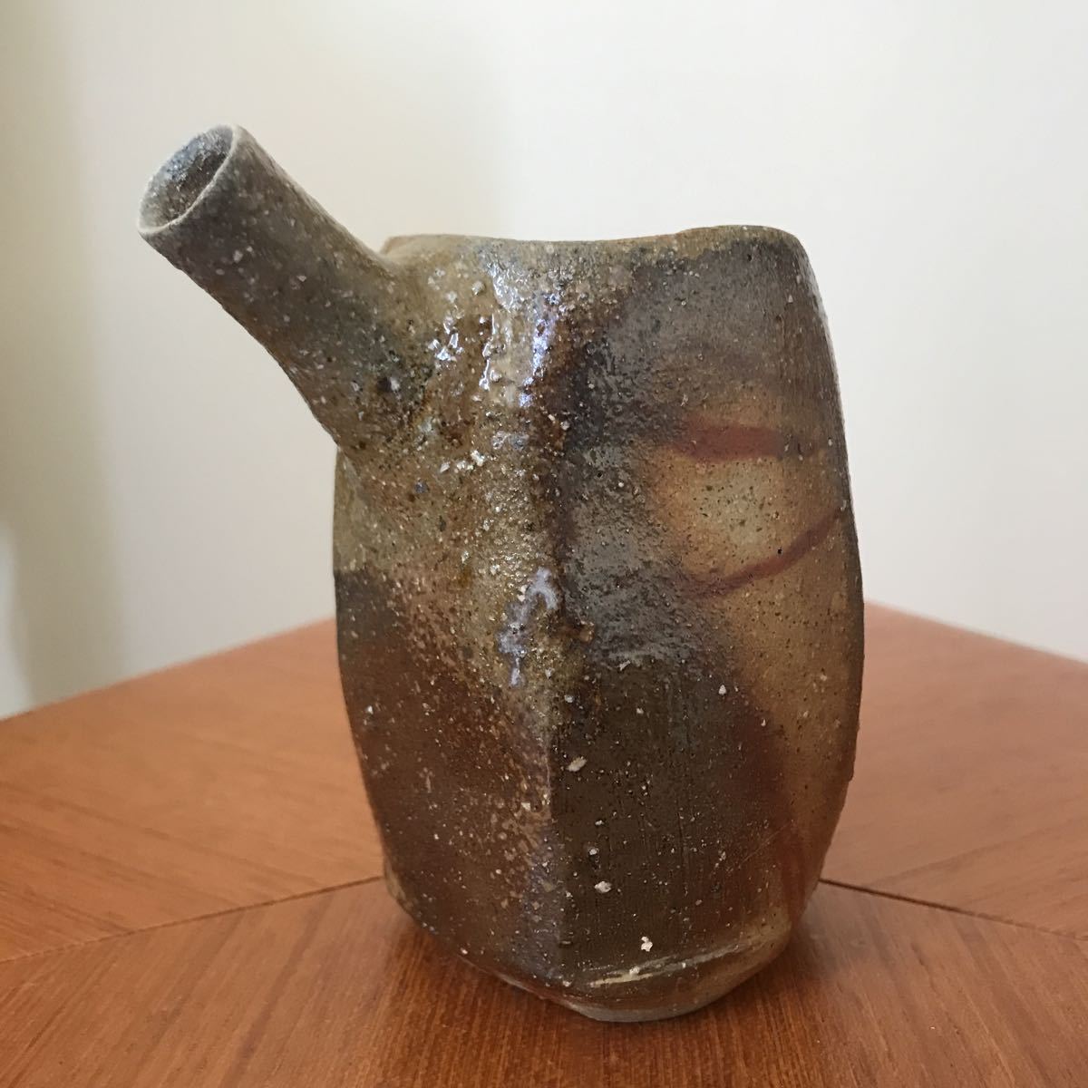 備前焼　作家物　細川敬弘　未使用品　片口酒器　注器　湯冷まし　酒器　③