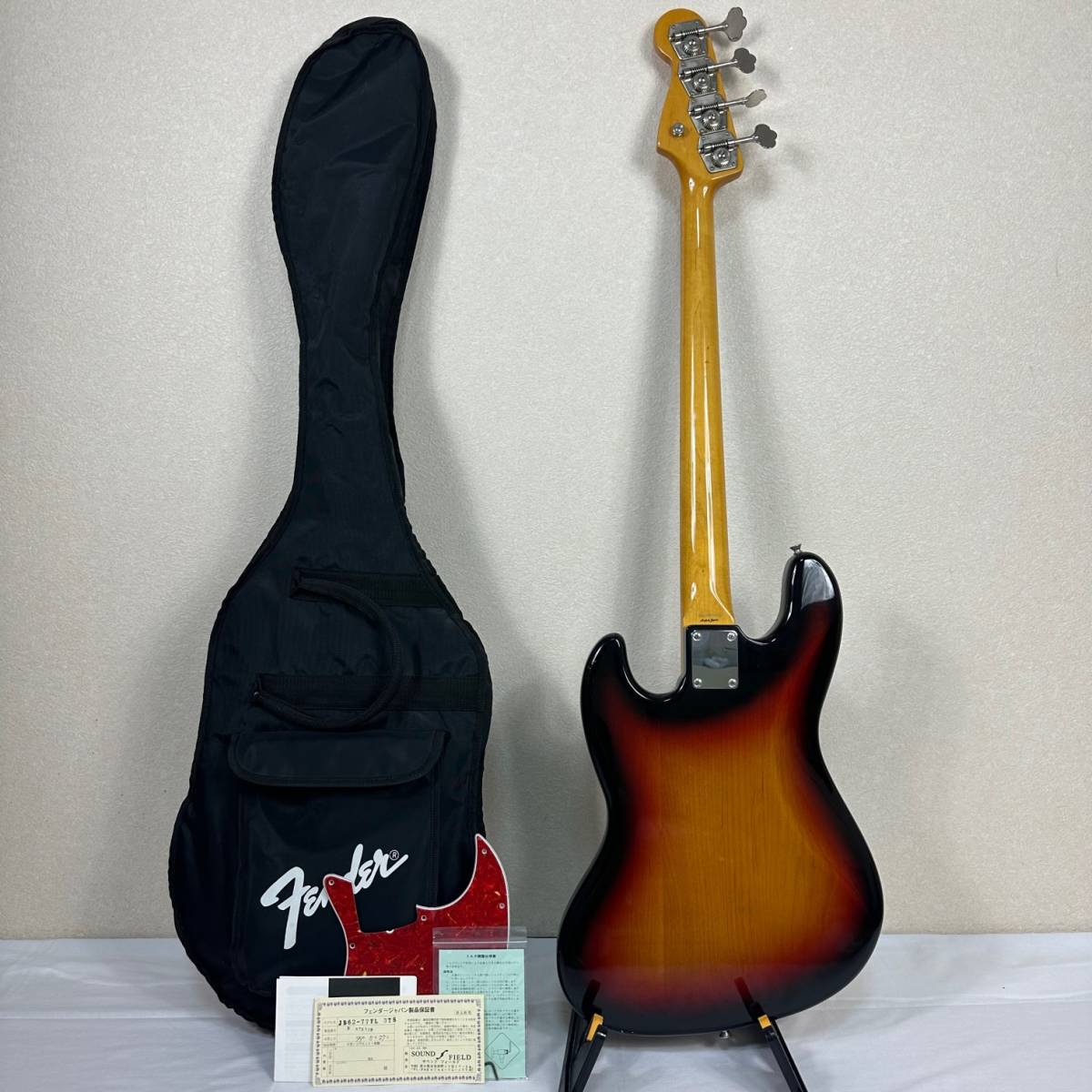 良品 Fender Japan JB62-77FL JAZZ BASS 3TS フレットレス ジャズ