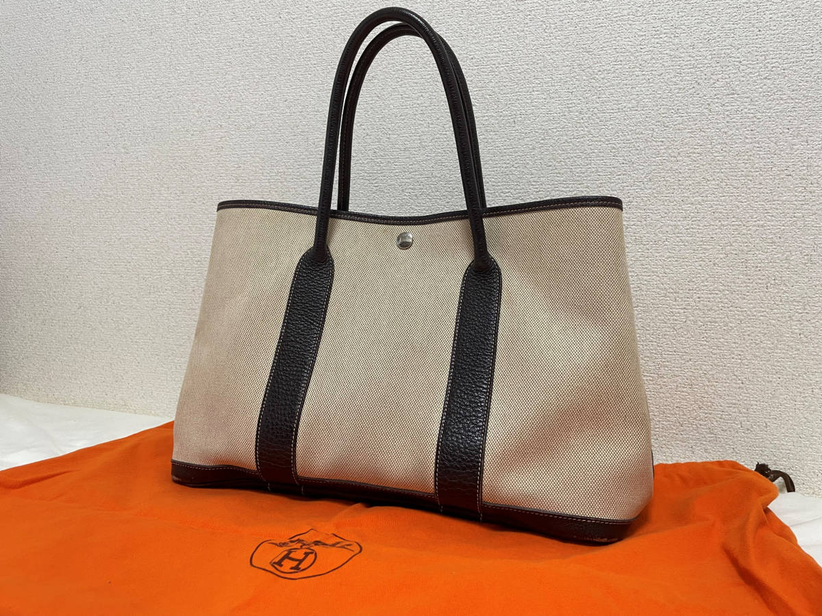 フランス製 HERMES エルメス ガーデンパーティ PM ハンドバッグ トート