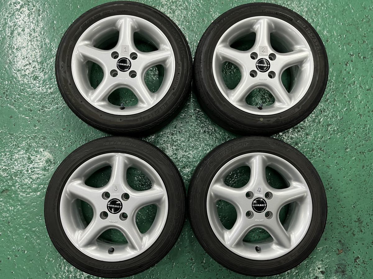 車 BORBET 14インチ 7j 4穴 pcd100