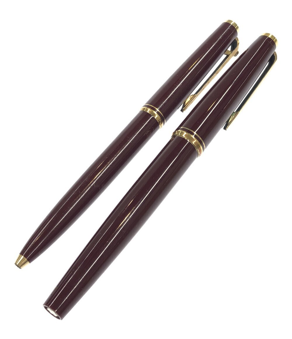 モンブラン 万年筆 カートリッジ式 14K-585 ボールペン レバー式 2点セット MONT BLANC