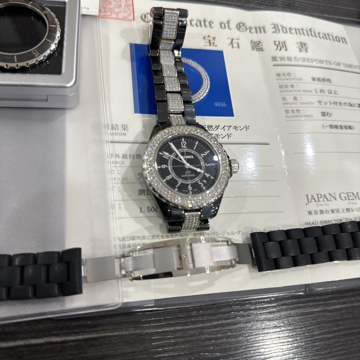 天然ダイヤ CHANEL J12 38ミリ メンズ高級腕時計 シャネル ダイヤ 