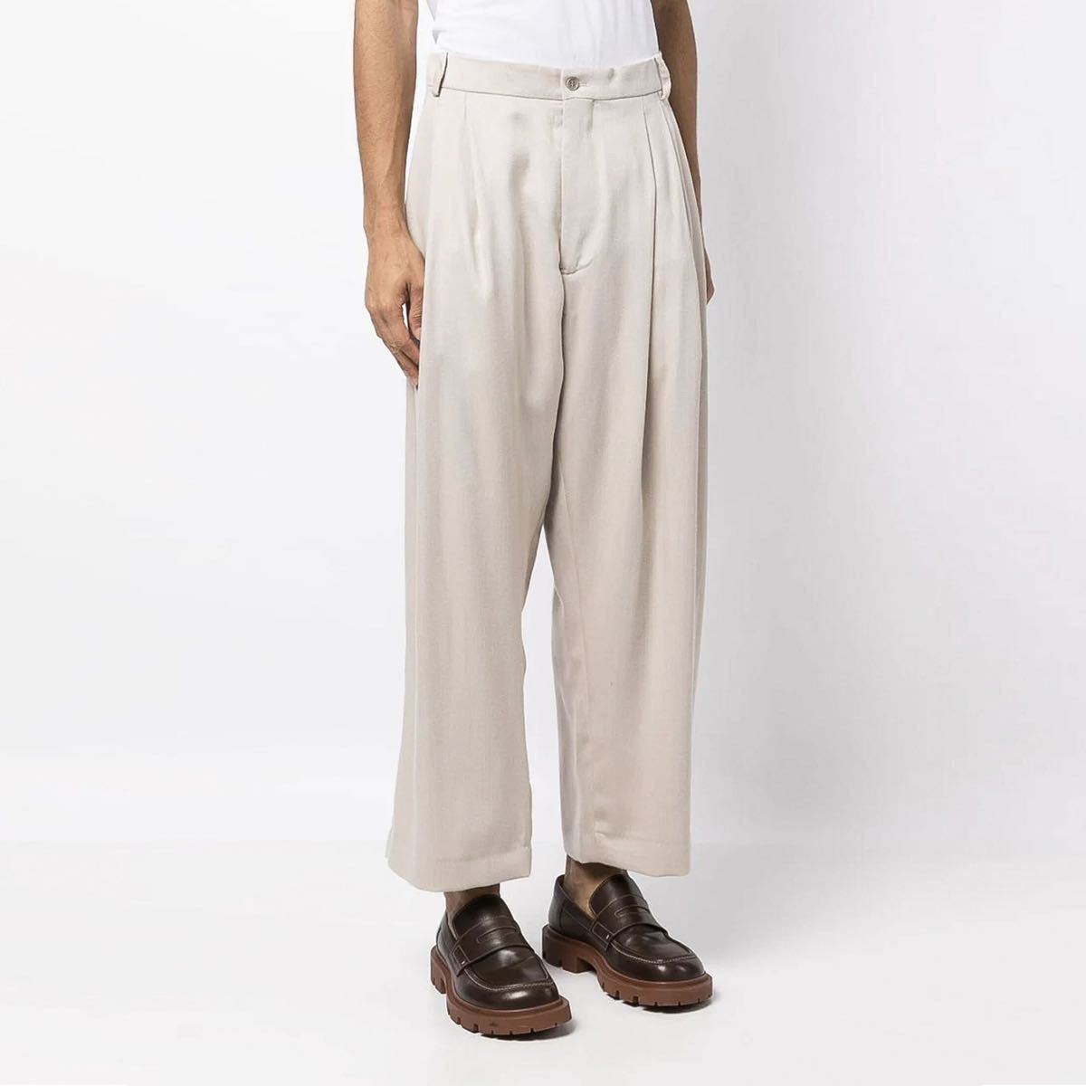 1円スタート 23SS HED MAYNER ヘドメイナー6Pleated Pants プリーツ 