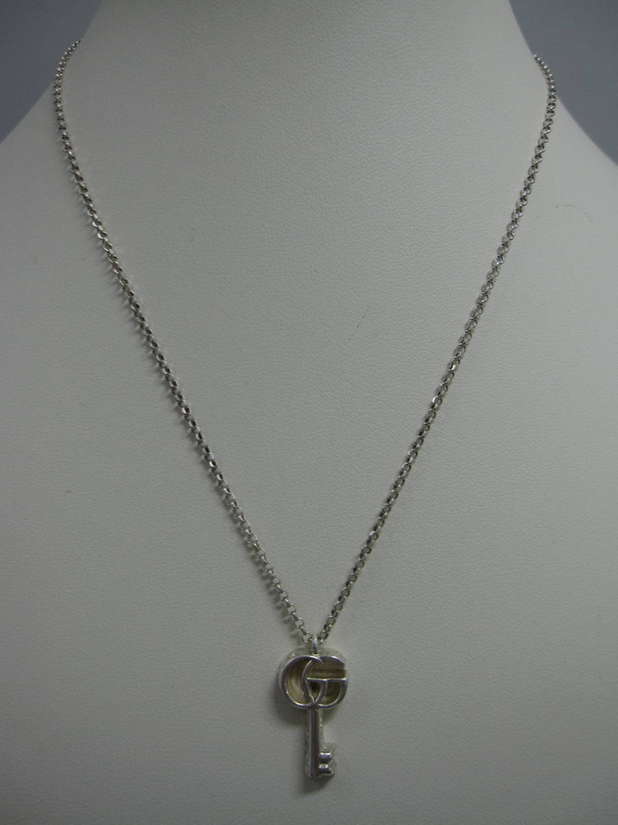 【美品】GUCCI グッチ GG クローム チャーム&ネックレス GUCCI グッチ ダブルGキーチャームネックレス Ag925 スターリング