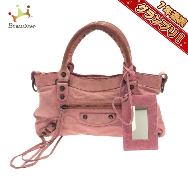 バレンシアガ BALENCIAGA ハンドバッグ 103208 ザ・ファースト レザー ピンク バッグ