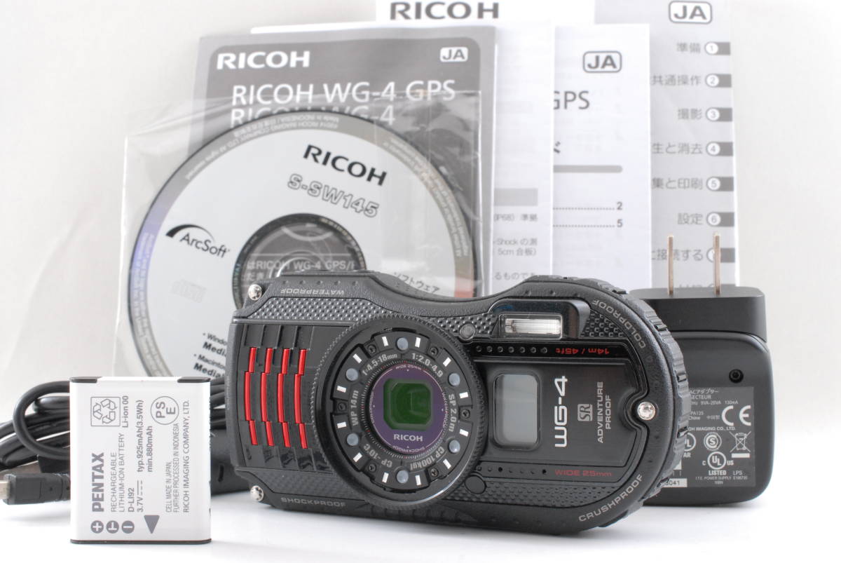 【動作確認済み】RICOH WG-4 美品 保障付 動作確認済】RICOH WG-4 GPS 16.0MP Waterproof digital