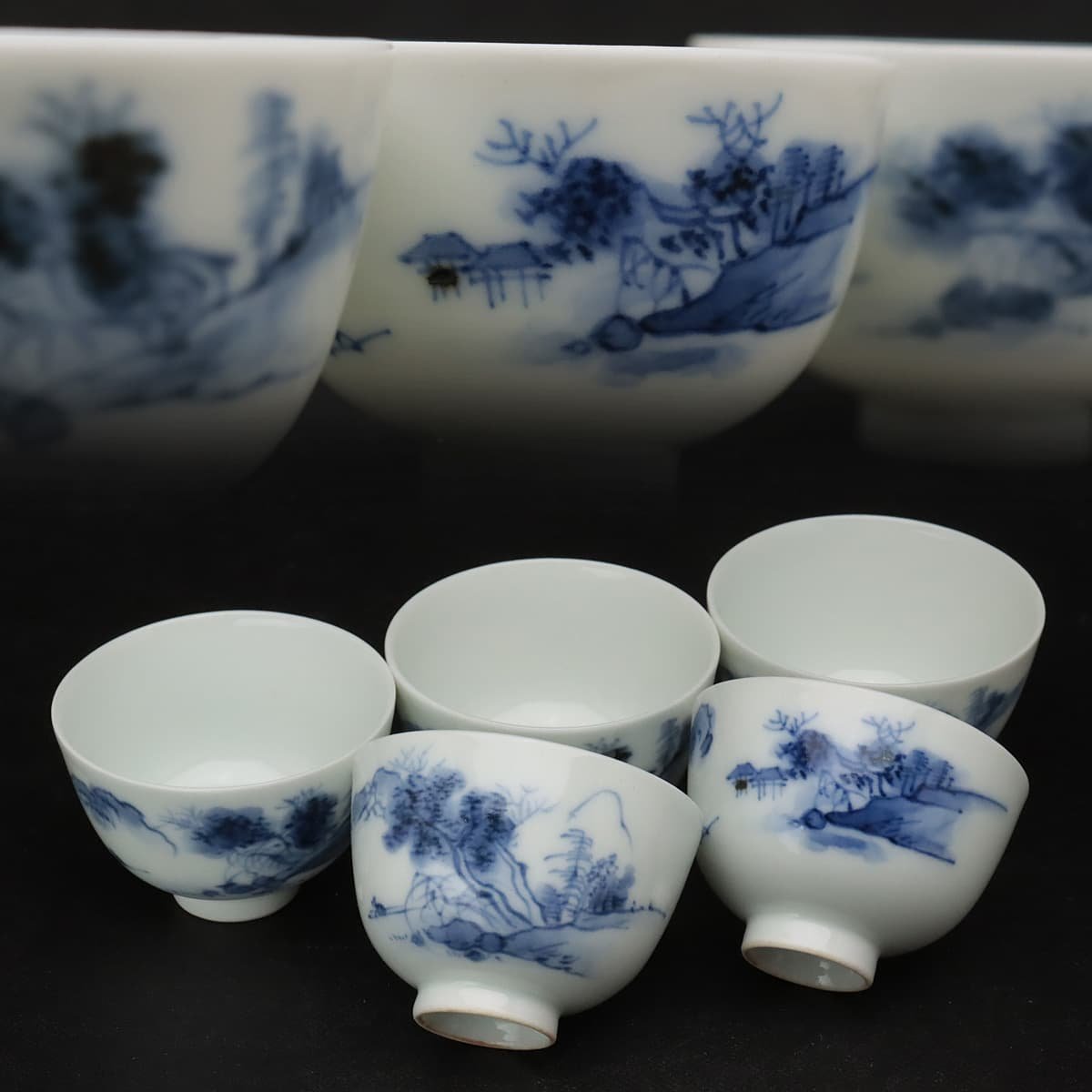 煎茶道具 | 送料無料 二代 三浦 竹泉 造 青華山水漢詩図