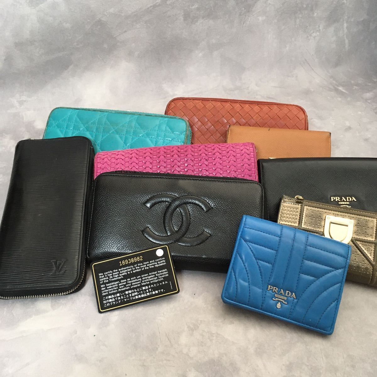 1円　ブランド　財布　まとめ　ルイヴィトン　シャネル　プラダ　ボッテガヴェネタ　クリスチャンディオール　ヘンリーハイクラス　セット