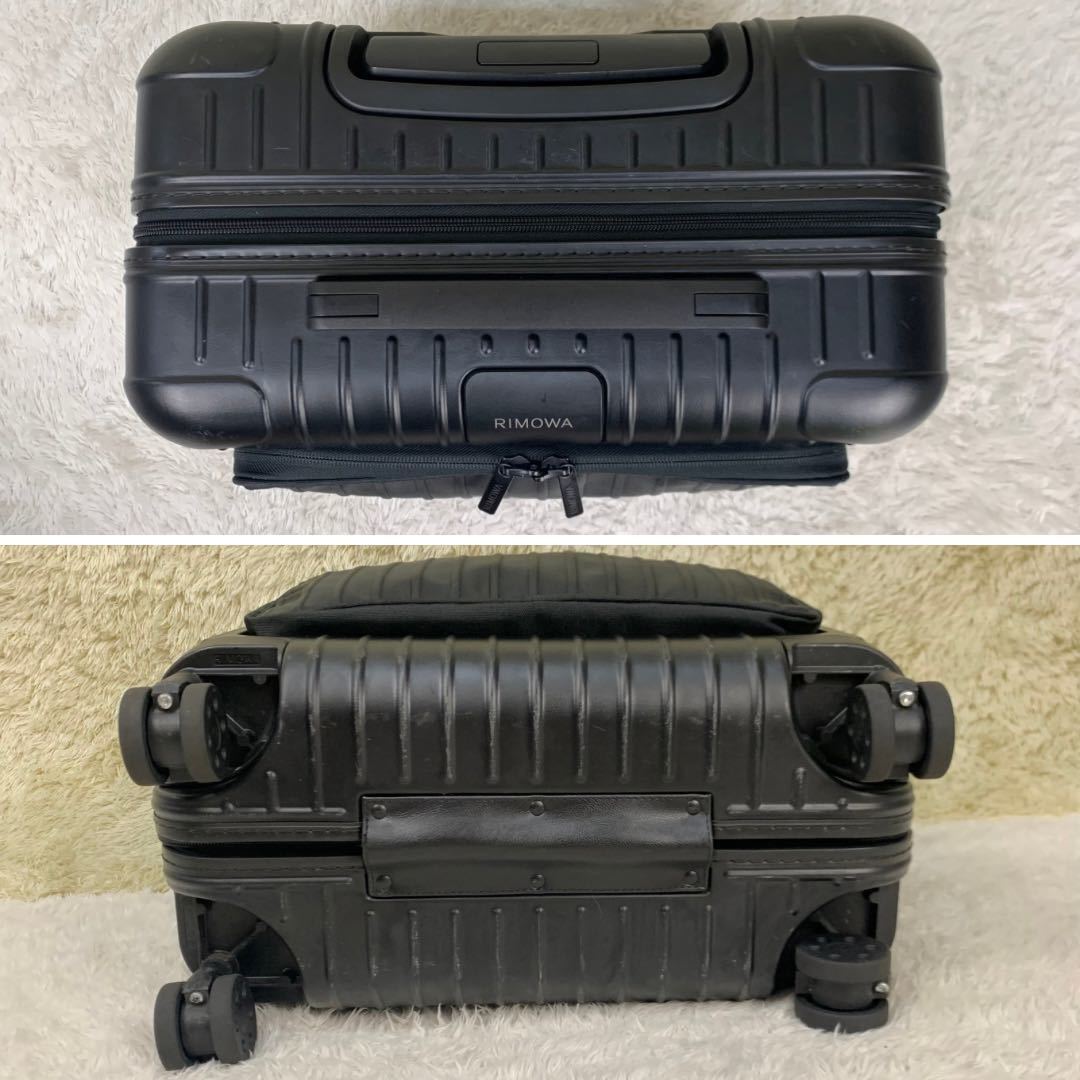 【美品】RIMOWA リモワ エッセンシャル スリーブ コンパクト 4輪 マットブラック 黒 TSAロック スーツ ケース キャリー バッグ ビジネス