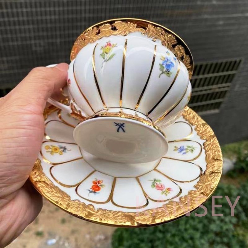 手作り MEISSEN マイセン カップ＆ソーサー 2点セット 洋食器 
