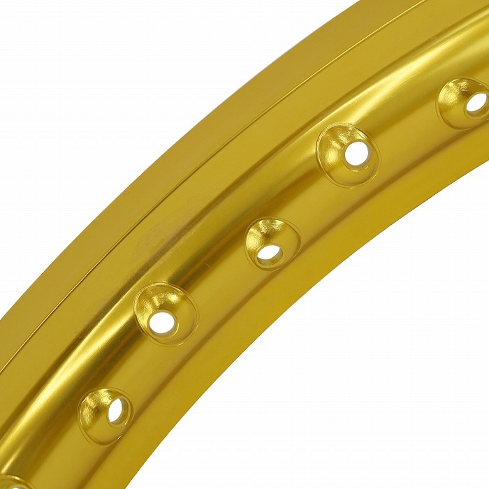 PCD1.85×17インチ】汎用 レーシング ホイール アルミ リム 金/ゴールド