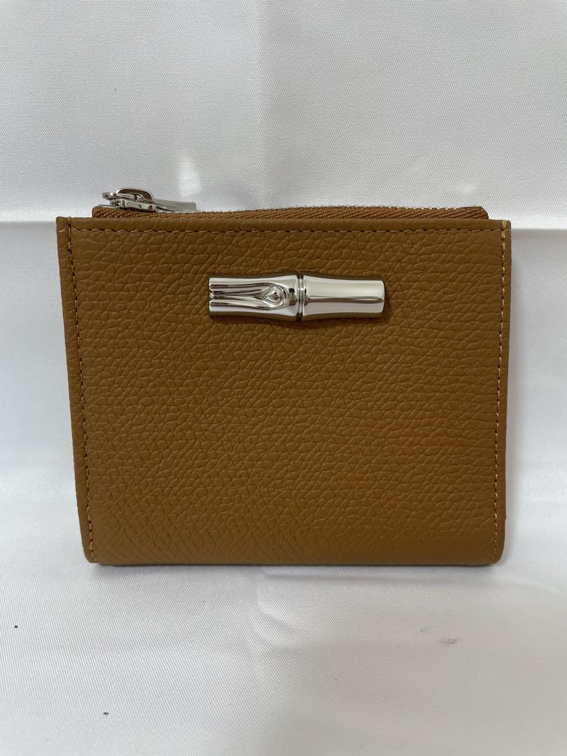 【美品】ロンシャン 折り財布 キャメル