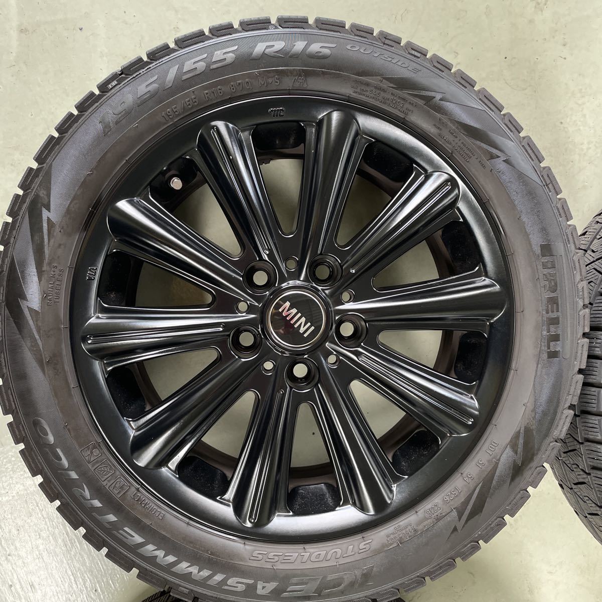 195/55R16 ミニクーパー ホイル スタッドレス セット4本(スタッドレス 