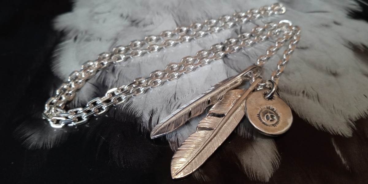 【goro's】ゴローズ/SVフェザー大(左右)&オールドSVin太陽メタル大&細角チェーンセット