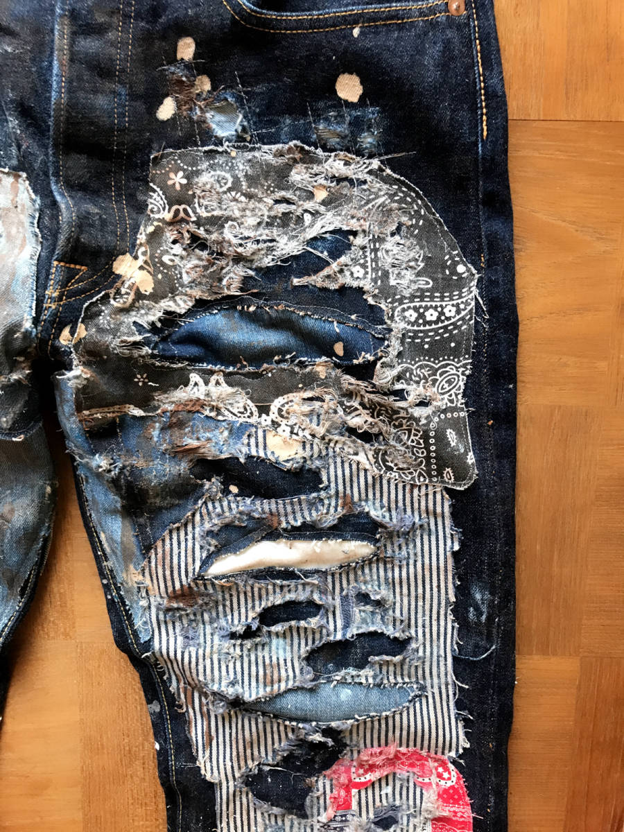 KAPITAL OKAYAMA JAPAN repair paint denim boro patchwork 32 ※9/11日
