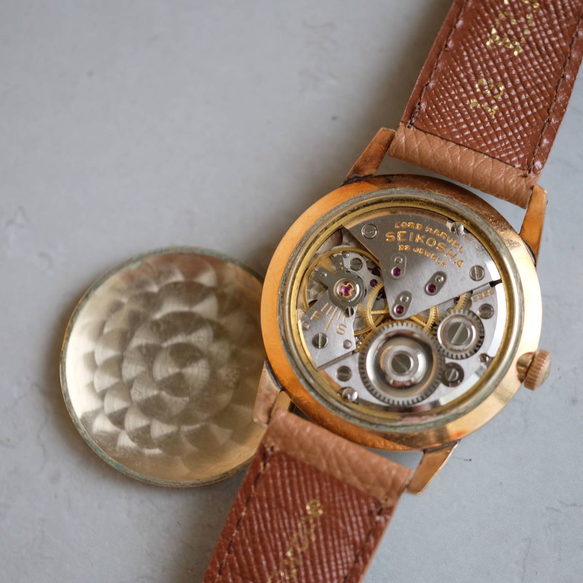 OH済 極美品 SEIKO LORD MARVEL CARVED DIAL セイコー ロードマーベル 