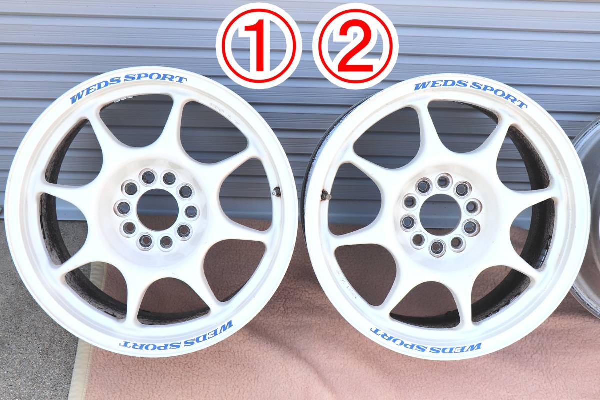 WedsSport　TC-05 16インチ5穴 PCD114.3 4本セット 中古品・希少】WEDS SPORT[ウェッズスポーツ]TC-05【白】5穴 PCD114.3