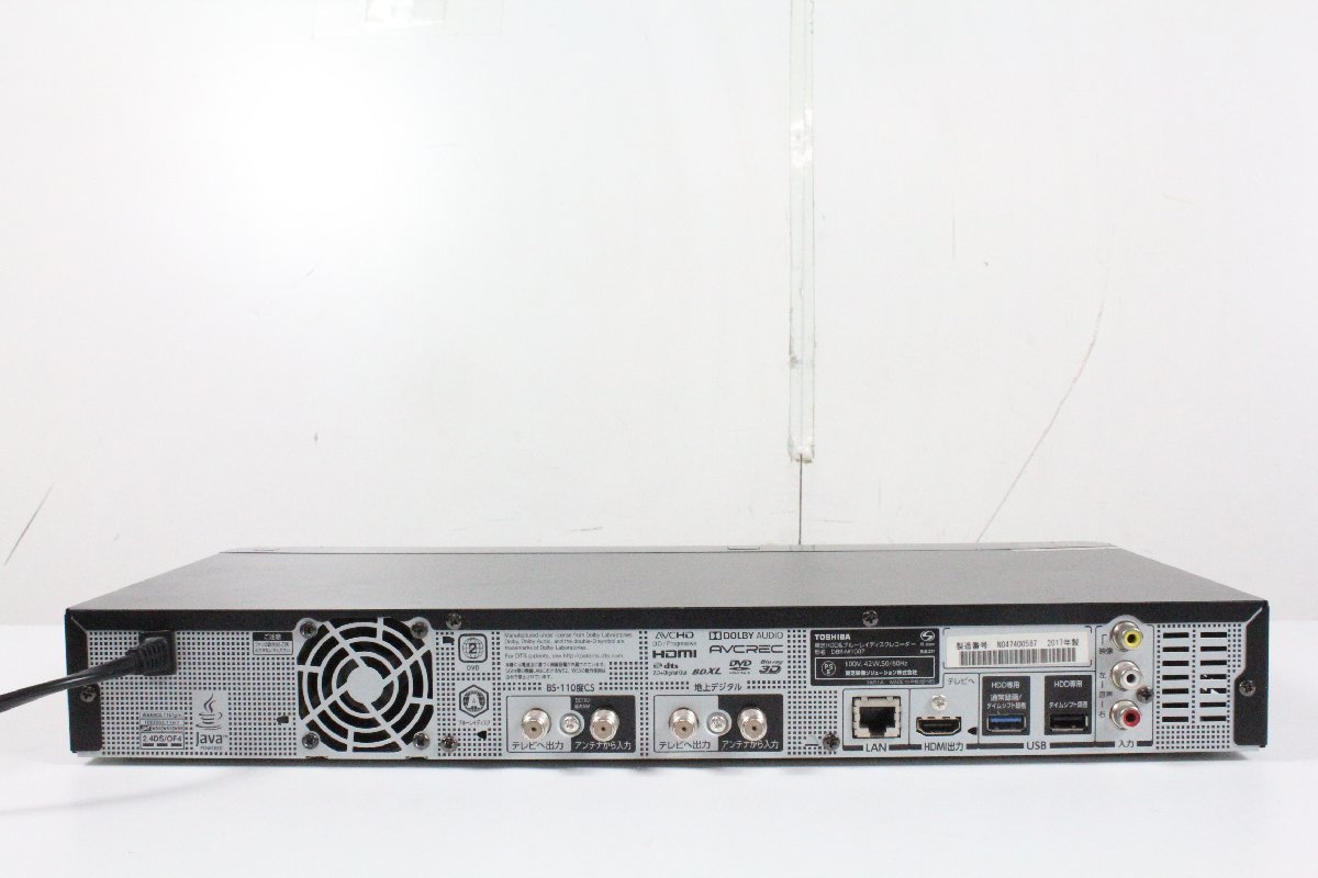 TOSHIBA ブルーレイディスクレコーダー 2017年製 東芝 REGZA dbr-e1007