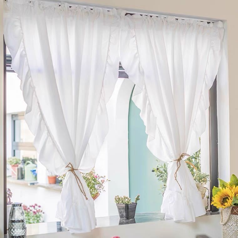 レースカーテン UVカット 北欧 遮像 ミラーレースカーテン カーテン カフェカーテン のれん 暖簾 区切り 可愛い おしゃれ 白い ピンク