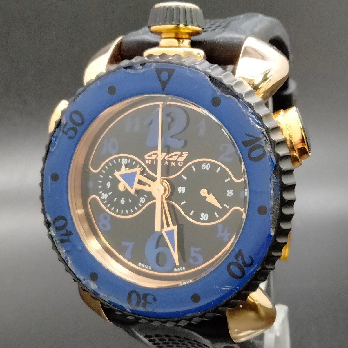 ガガミラノ GaGa MILANO 腕時計 動作品 クロノスポーツ 1886 メンズ 