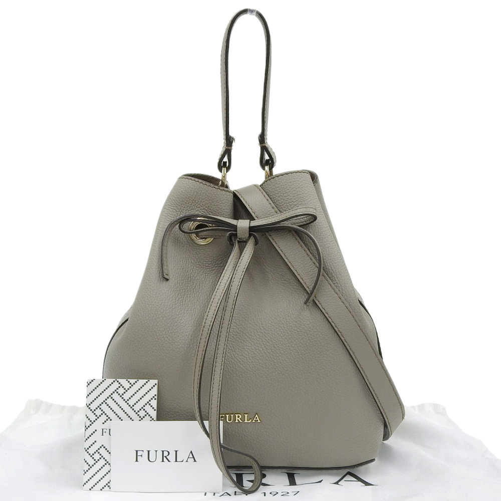 本物保証】 布袋・保付 超美品 フルラ FURLA 2WAYバッグ 巾着バッグ