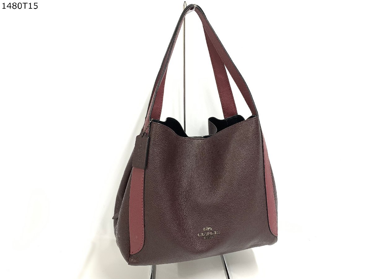 ★美品 COACH コーチ ショルダーバッグ F1980-76088 ハドリー ホーボー カラーブロック バイカラー モーヴ パープル 肩掛け BAG 1480T15-1