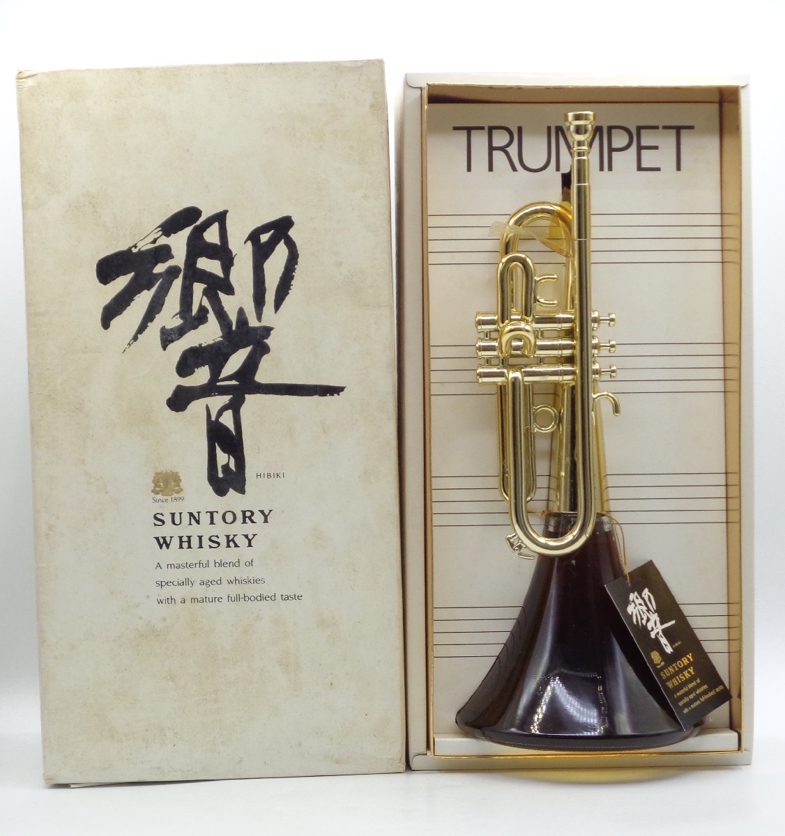 サントリーウイスキー　響　トランペットボトル　楽器　箱付き　未開封 SUNTORY WHISKY HIBIKI サントリーウイスキー 響 楽器 トランペット 箱