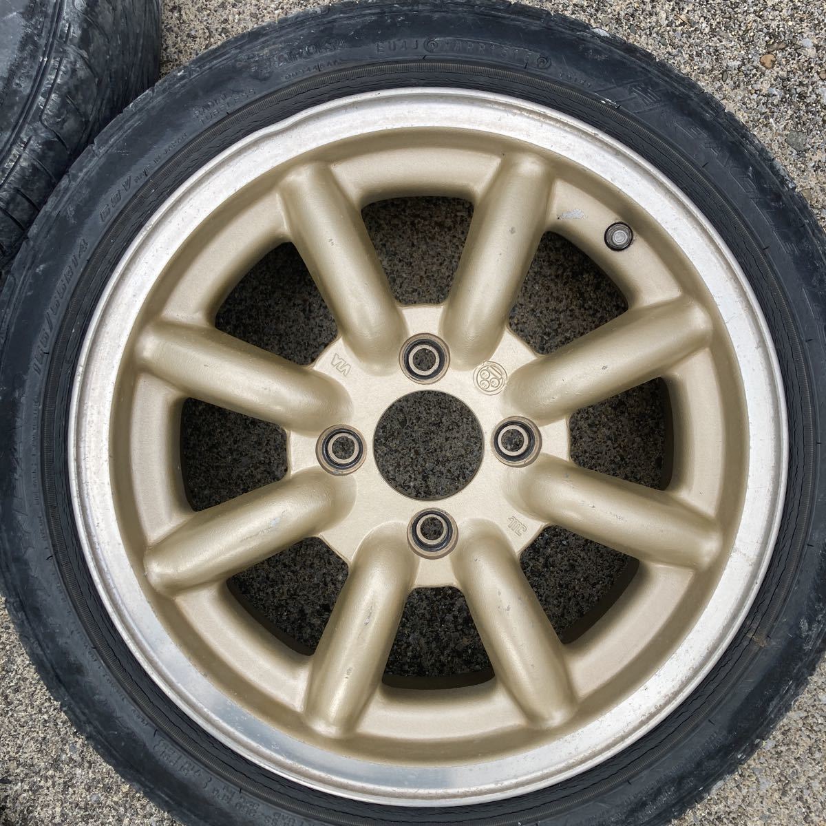 希少！今回限りの出品です！ジャンク！ワタナベ PCD10014インチ　4本セットで！！155/55R14 6J？　軽自動車_5