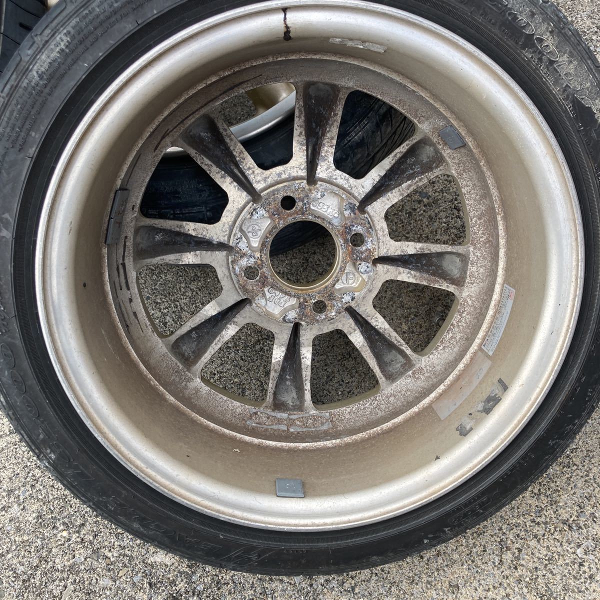 希少！今回限りの出品です！ジャンク！ワタナベ PCD10014インチ　4本セットで！！155/55R14 6J？　軽自動車_8