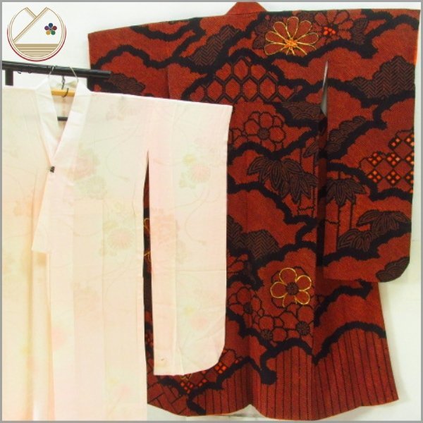 ★着物10★ 1円 逸品!! 絹 振袖 総絞り 金駒刺繍 菊 襦袢セット 袷 身丈160cm 裄65cm [同梱可] ☆☆☆☆☆