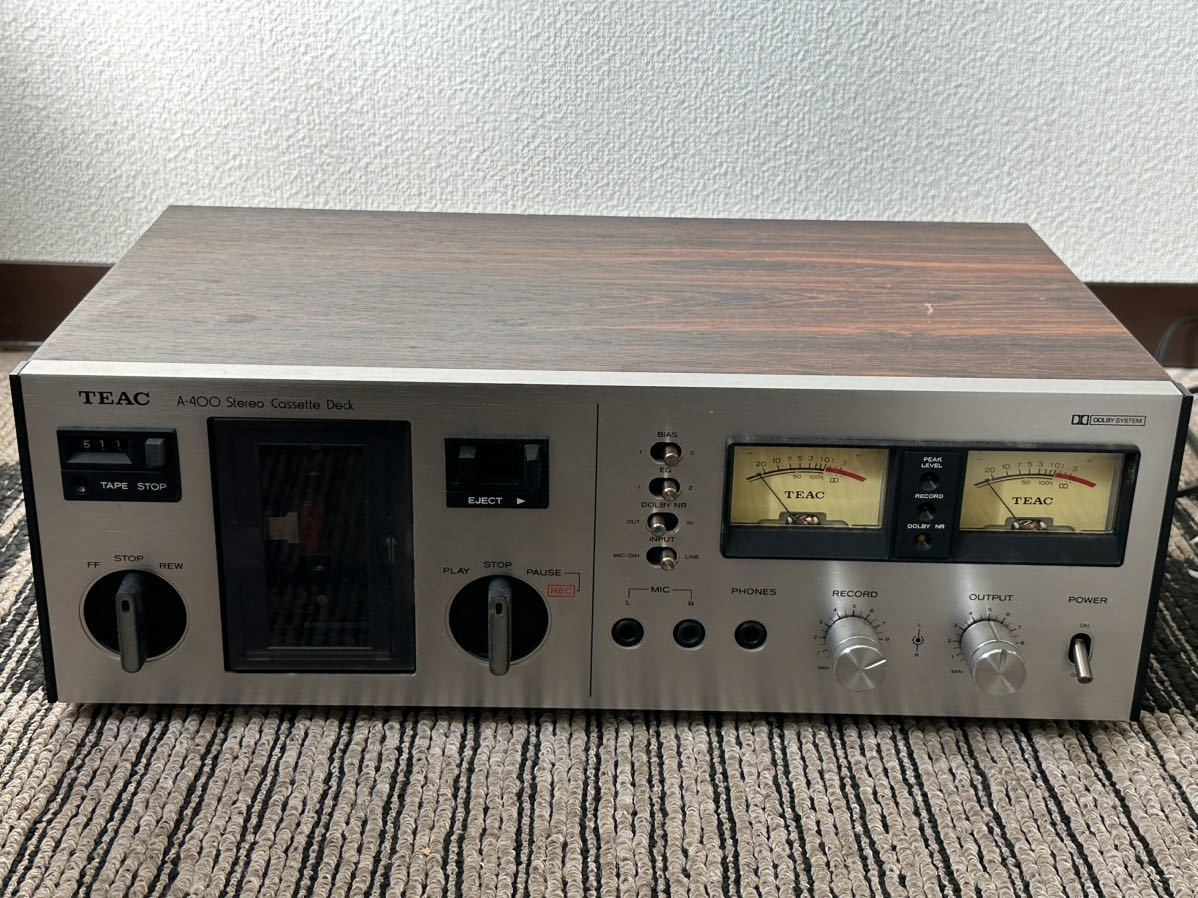 TEAC A-400 ステレオカセットデッキ オーディオ機器ジャンク TEAC