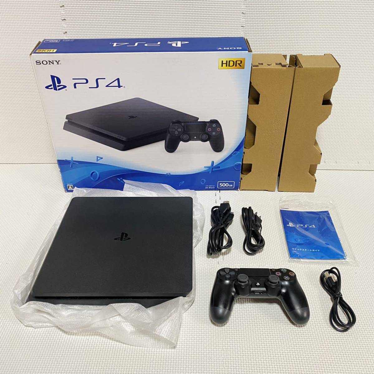 1円☆ 箱☆ PS4 CUH-2100A 500GB FW:10.01 ジェット ブラック プレステ