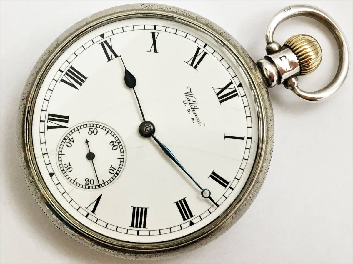 ☆⑫1円～アンティーク 手巻 懐中時計 WALTHAM ウォルサム スモセコ 