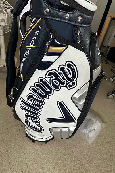 5.★★美品★★Callaway Tour 23 JM キャロウェイ ツアー 23 キャディバッグ★5123219 ホワイト/ネイビー/ゴールド9.5型