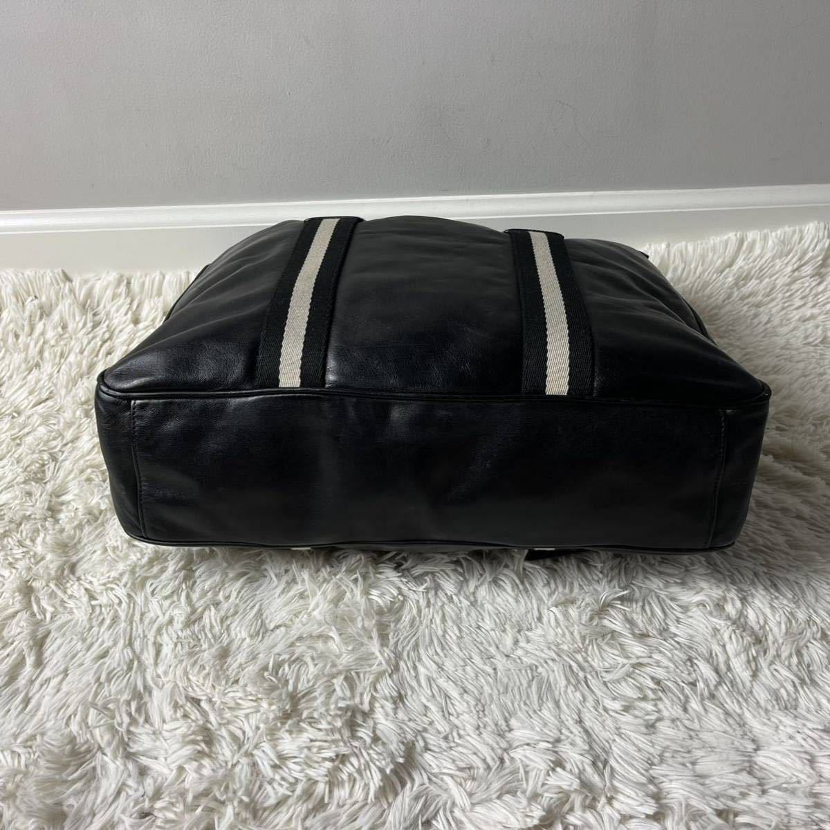 1円【美品】BALLY バリー ビジネスバッグ ブリーフケース トレイン 