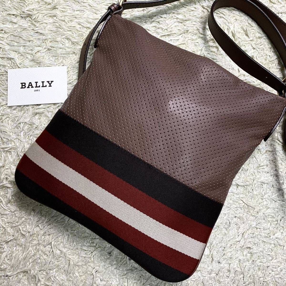 1円 ほぼ未使用 BALLY バリー メンズ ショルダーバッグ サコッシュ 