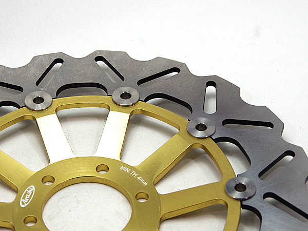 武川⁄モンキー125⁄ディスクブレーキ ステンレス製 シルバー⁄ゴールド