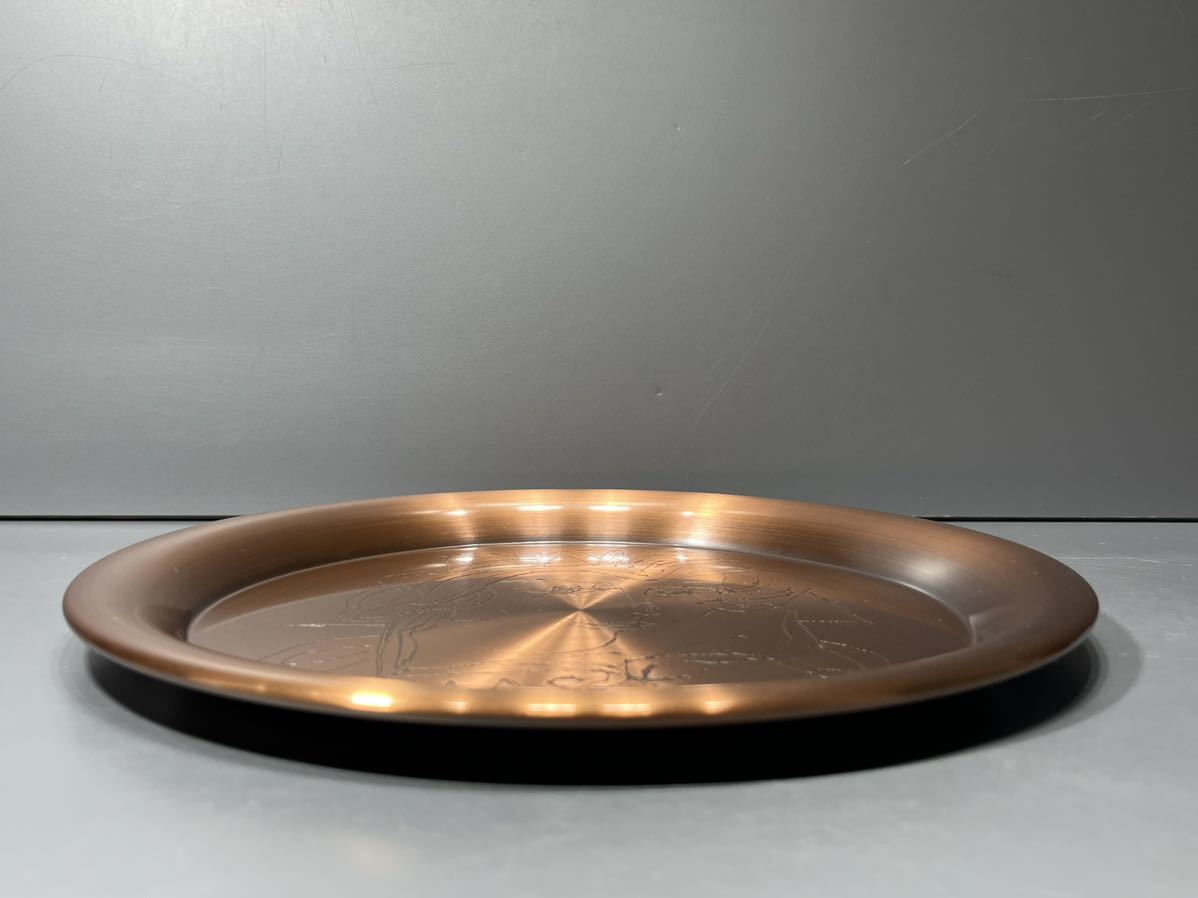 池田満寿夫 美の女神 トレイ お盆 純銅製 1983年 MAX FACTOR 記念品