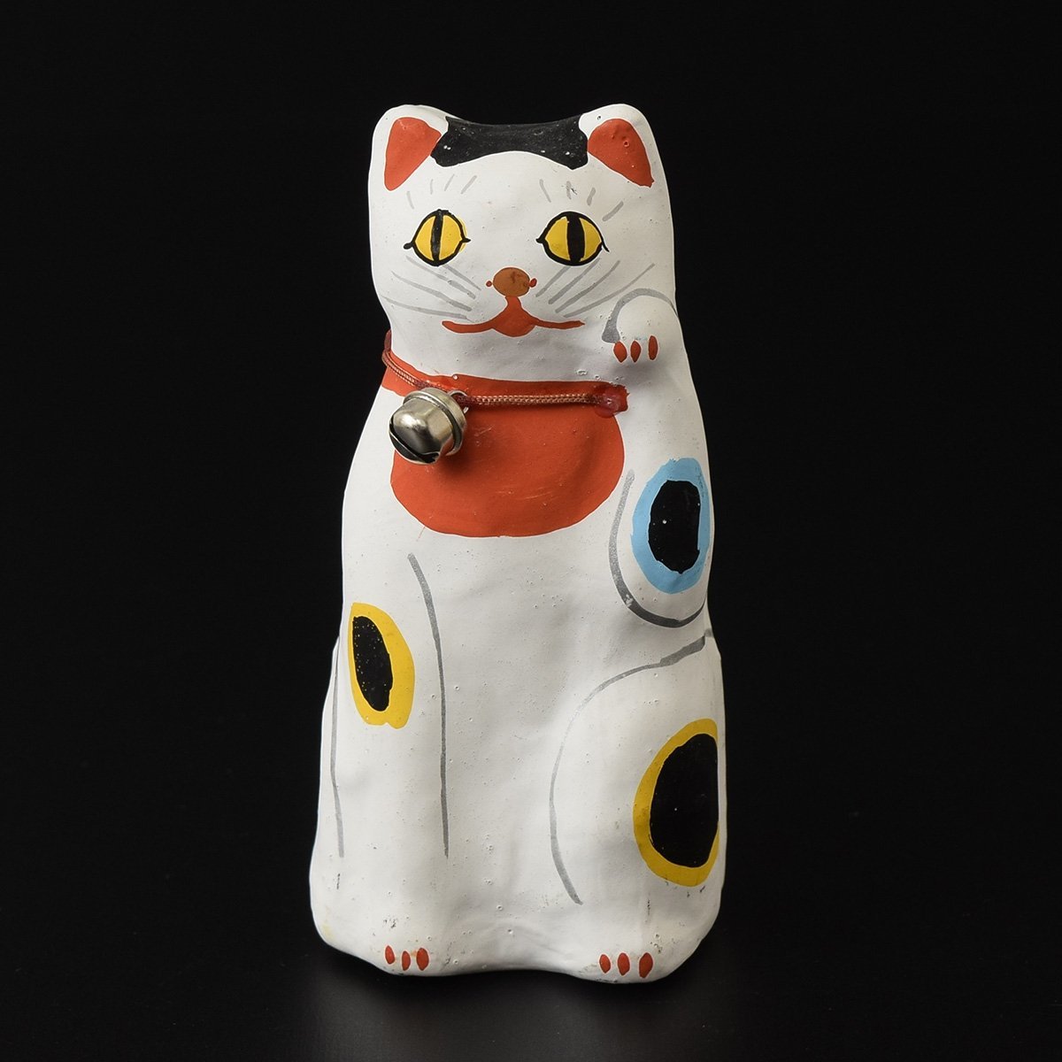○485027 金沢 中島めんや 張子 招き猫 縁起物 置物 猫目に特徴 郷土玩具