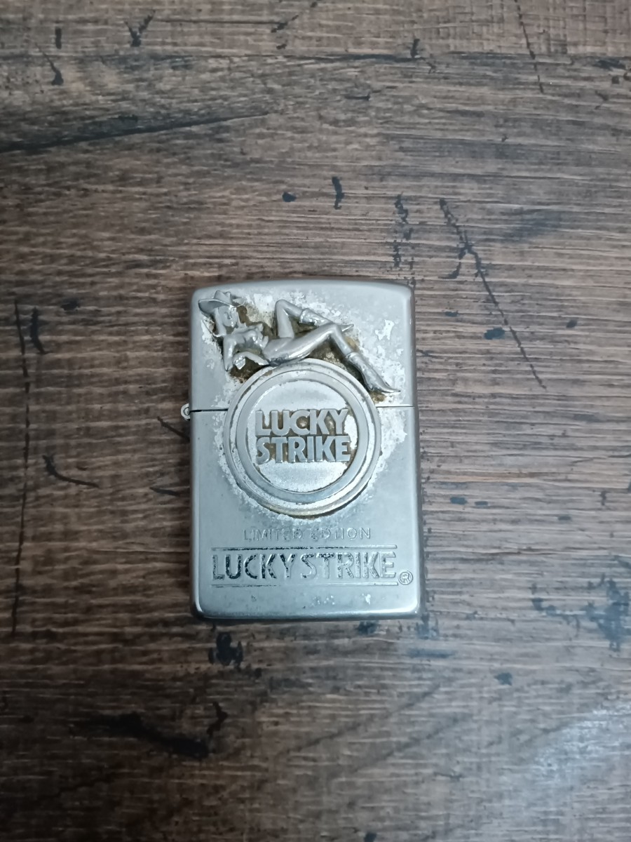 ZIPPO ジッポ　LIMITED EDTION No0021　ラッキーストライク　ビンテージ　レトロ　ジャンク品