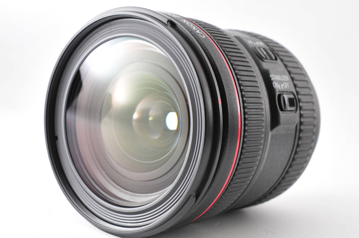 新品級 CANON EF 24-70mm F4L IS USM ★元箱・フード・取説・ポーチ付き★カメラ専門業者にて検品済み★キヤノン